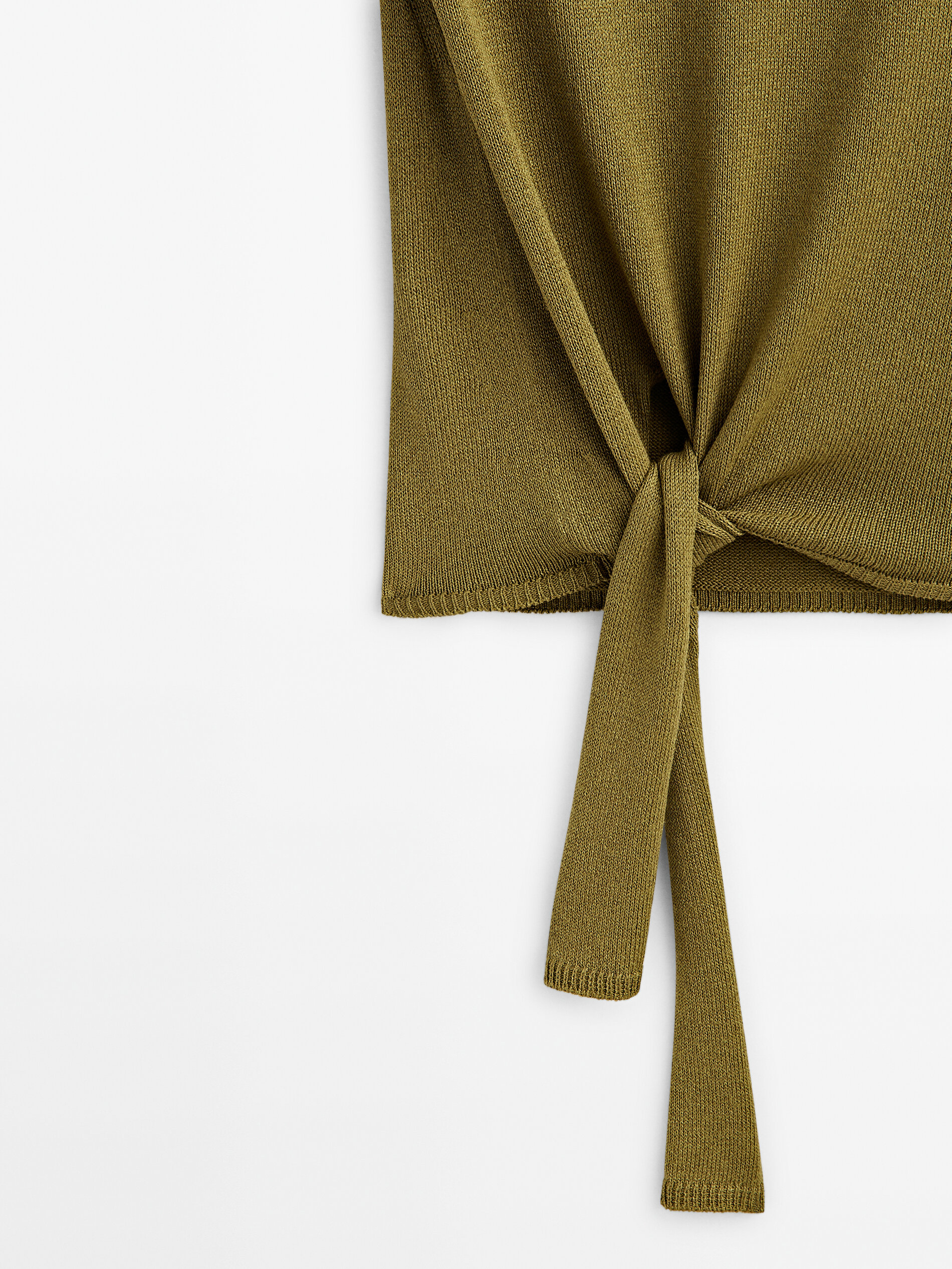 Top com amarração lateral e costura nude - OLIVA