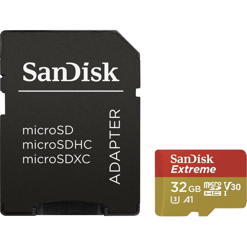 SanDisk Speicherkarte Extreme microSDHC + SD-Adapter, 32 GB, 1 Stück