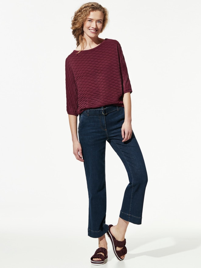 Kimono-Pullover Wellenstruktur