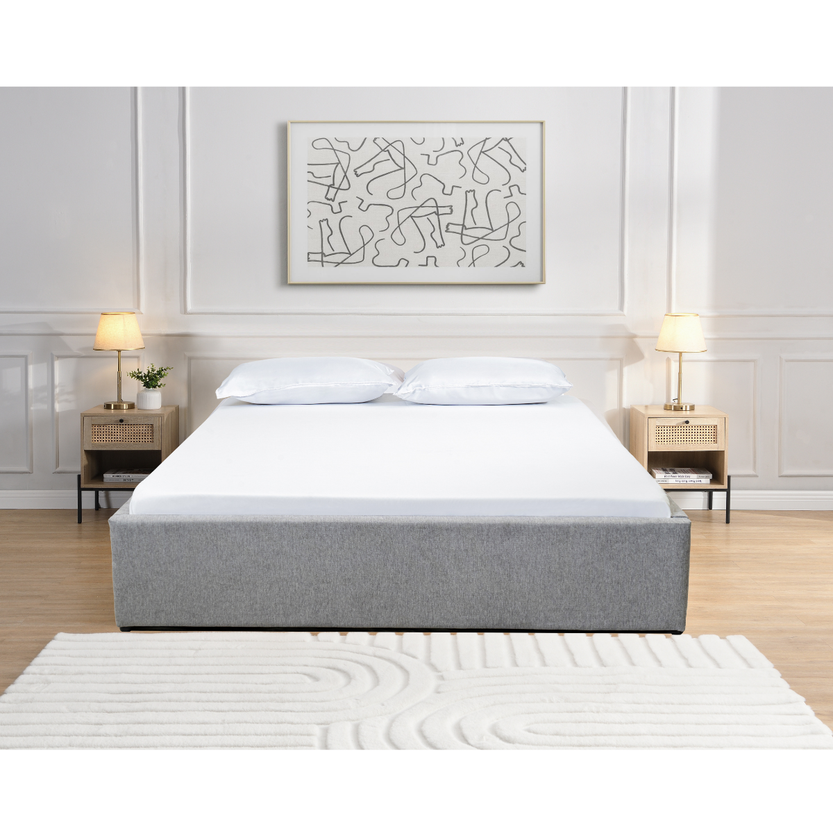 Calicosy - Bed met opbergruimte Romy - 204 cm - Grijs