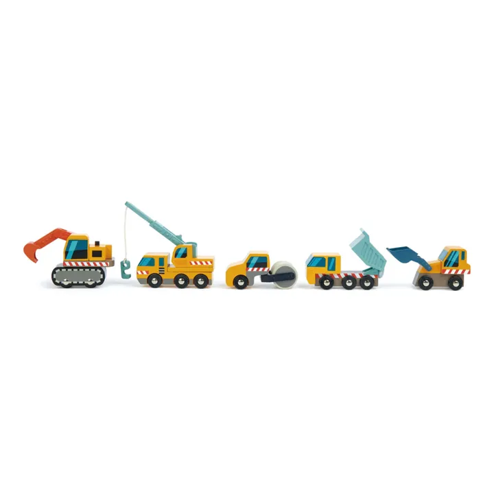 Tender Leaf Toys Voitures de Construction en bois - Set de 5
