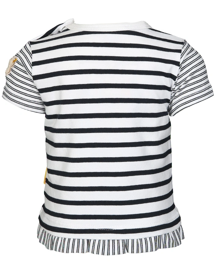 T-Shirt RUFFLES gestreift in dunkelblau
