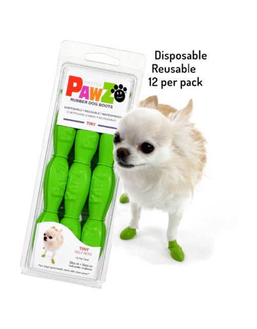Pawz Rubber Dog Boots - Hondenschoen - Groen Tiny