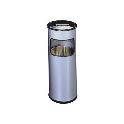 Durable - Corbeille à papier 17L + cendrier sable - argent