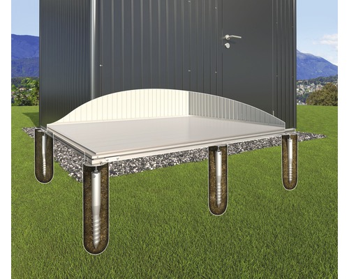 Grondschroeffundering biohort SmartBase PLUS HighLine H4 AvantGarde A7, Panorama P4