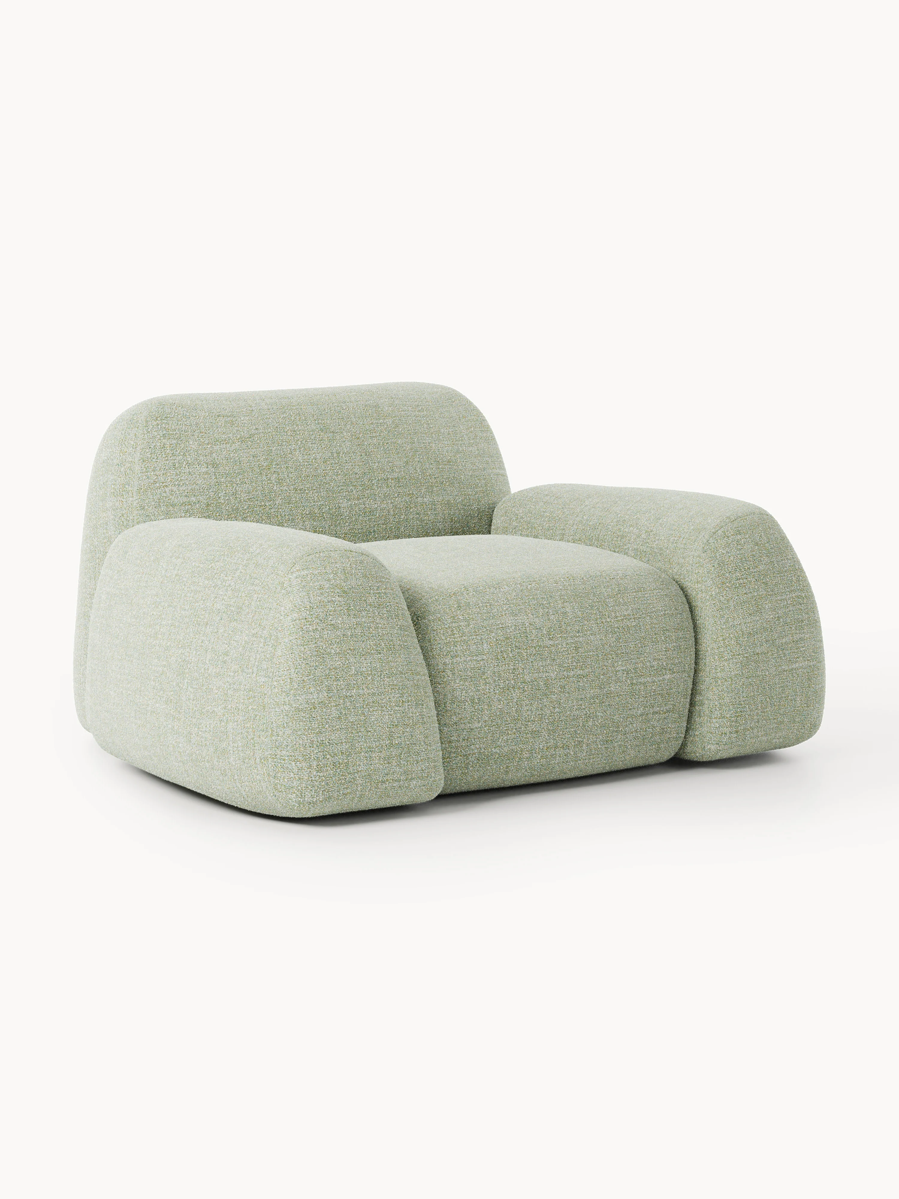 Bouclé loungefauteuil Wolke