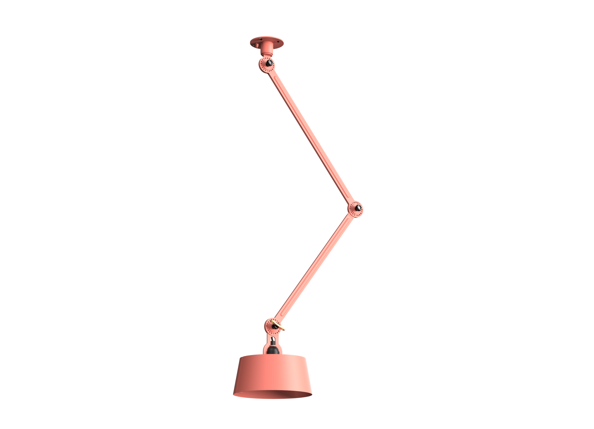 Plafondlamp Bolt 2 arms underfit install daybreak rose