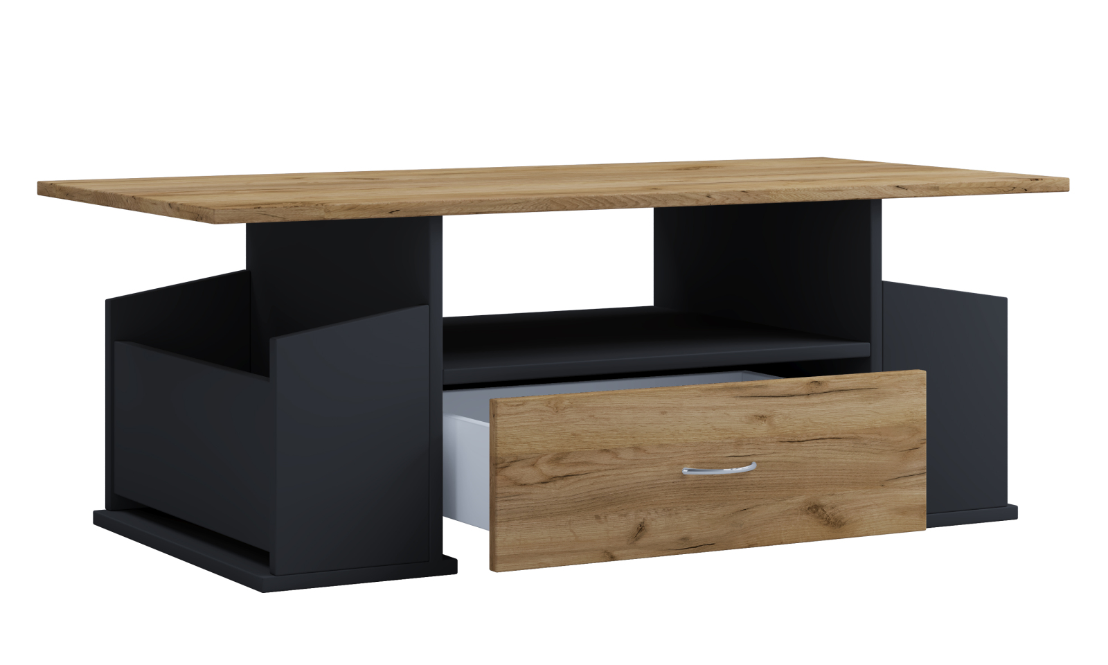 Couchtisch JUNATA - anthrazit-Honig Eiche - 110 cm breit