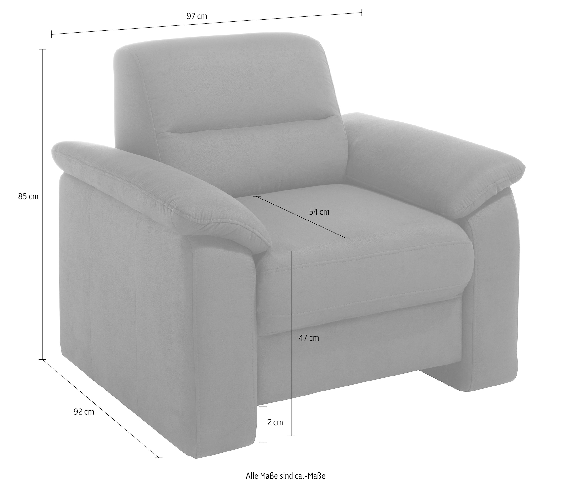 sit&more Sessel »Ascara« inklusive komfortablem Federkern