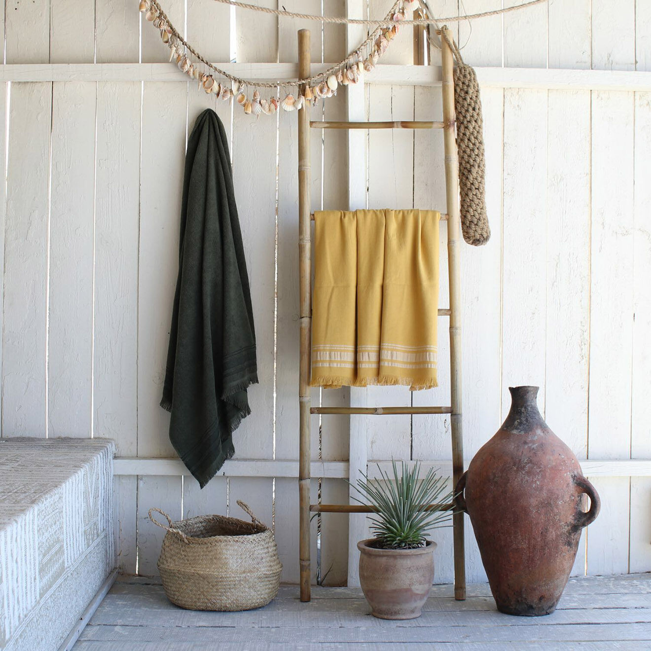 Febronie Fouta éponge Faro jaune - 100x180 cm