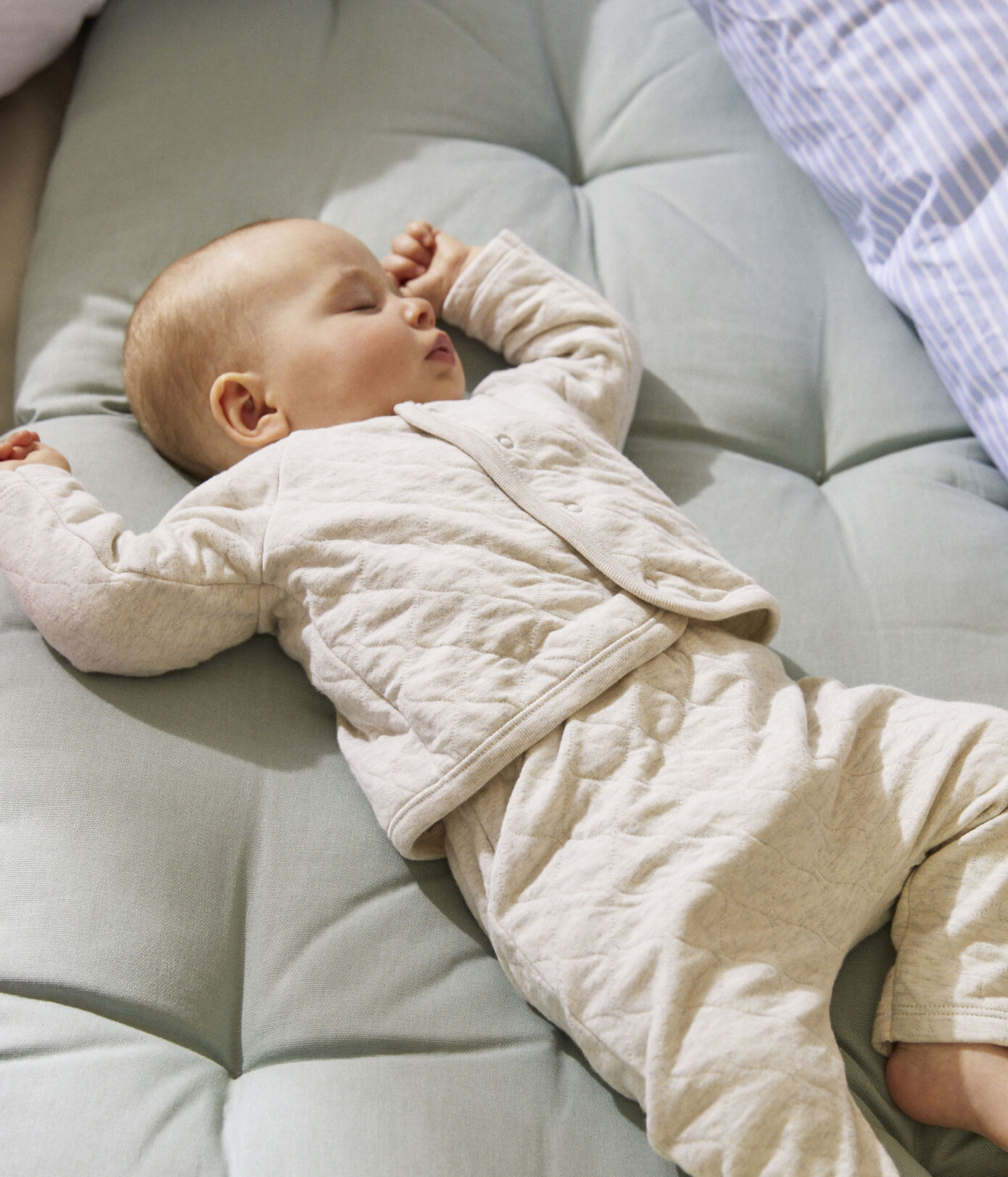 Ensemble 2 pièces bébé matelassé en coton