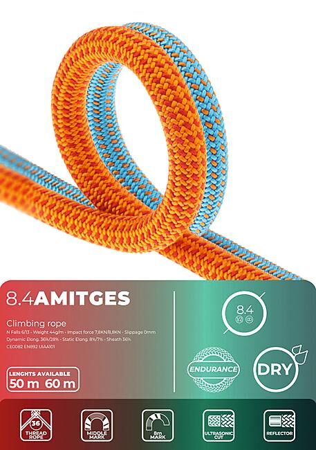 FIXE - CORDE ESCALADE AMITGES DRY 8-4