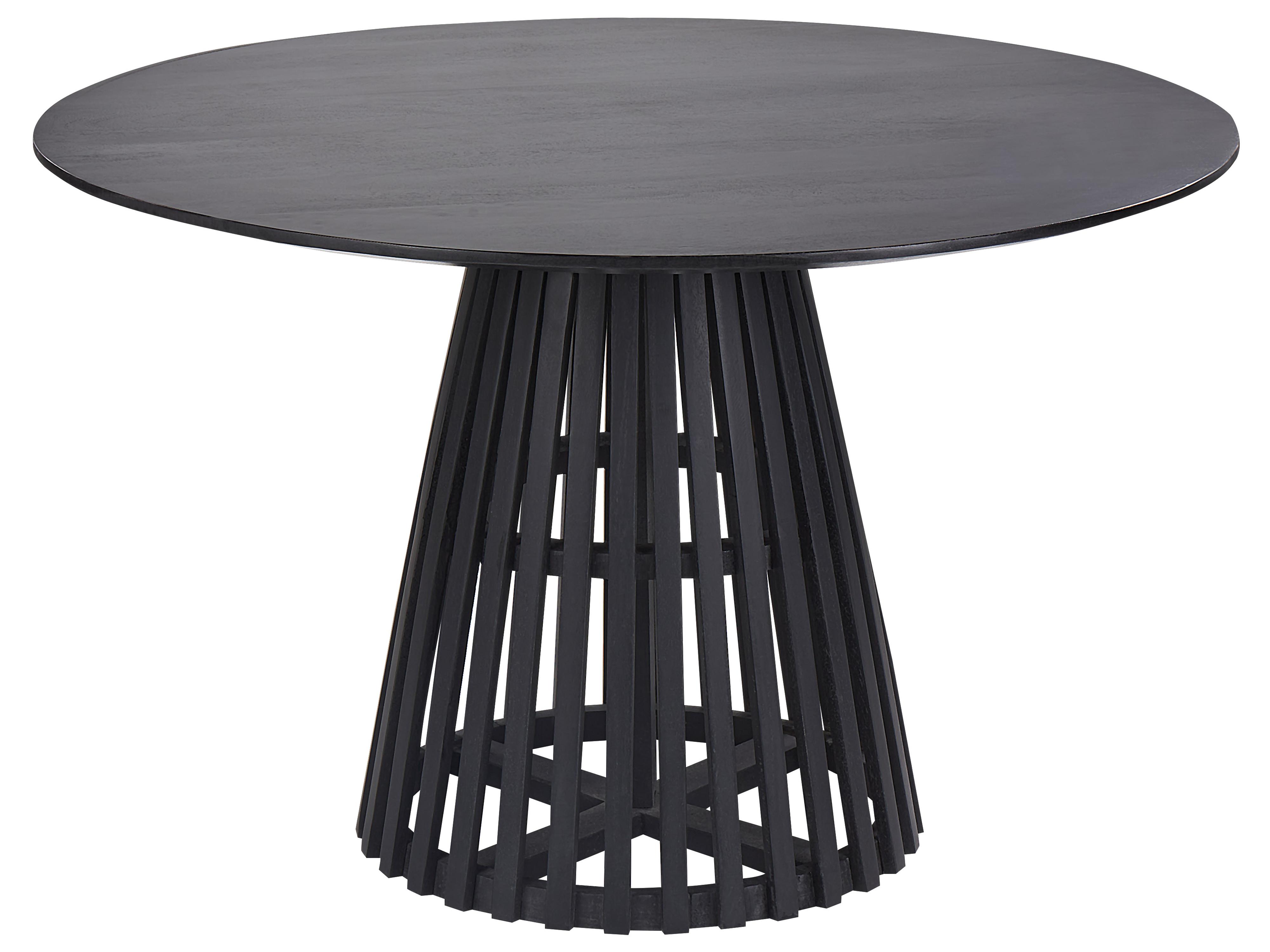Eettafel MESILLA Zwart 120 cm Acaciahout 120 cm