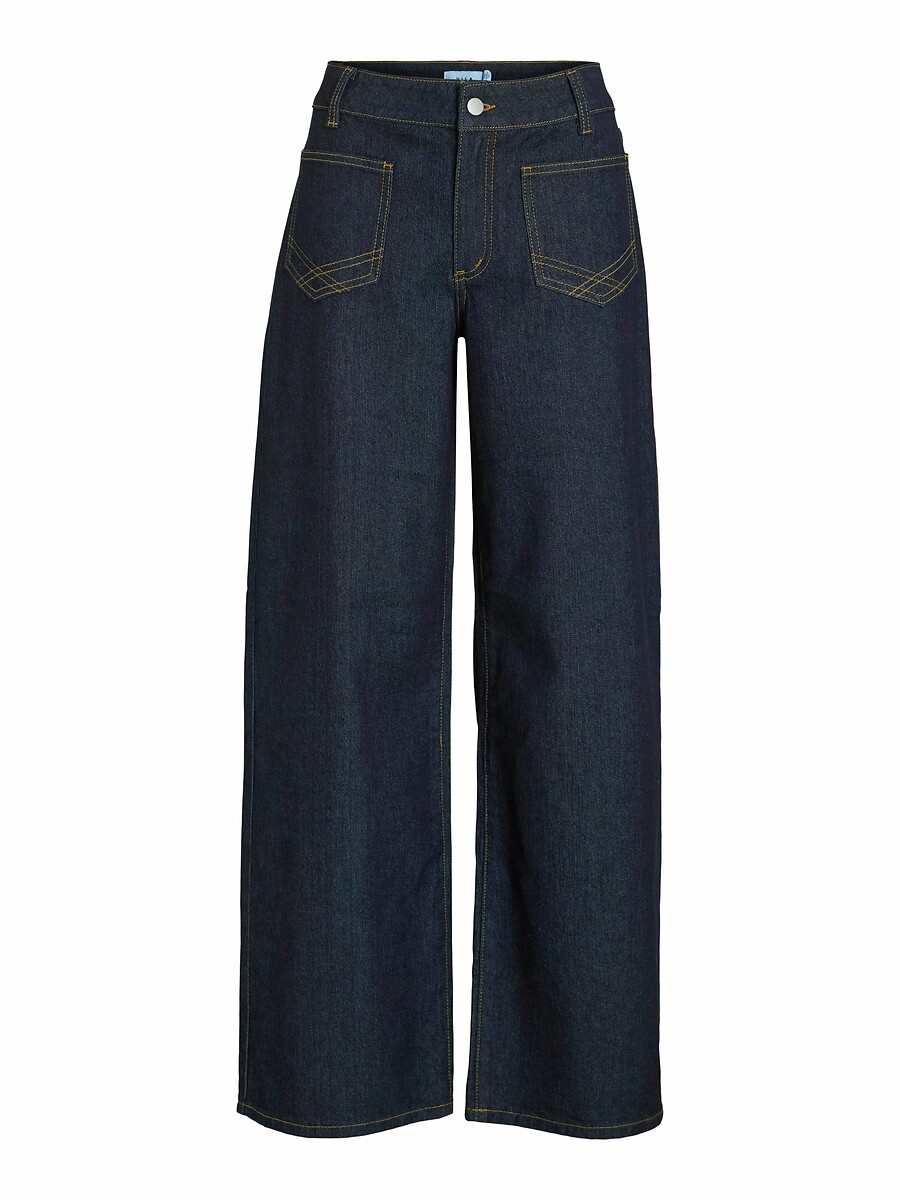 VILA<br>Calça jeans larga e folgada, cintura alta