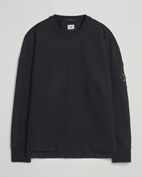 C.P. Company Brushed Emerized Fleece Lens Sweatshirt Black