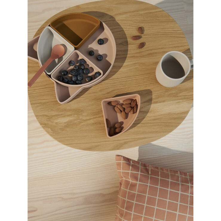 Liewood Arne divider plate Cat rose multi mix
