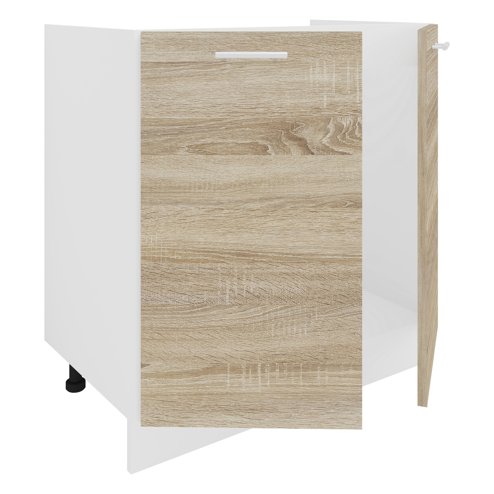 Waschbeckenunterschrank ESILO - weiß-Sonoma Eiche - 80 cm