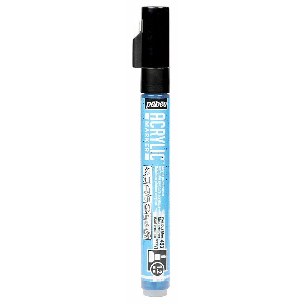 Marqueur peinture acrylique bleu précieux 1.2mm