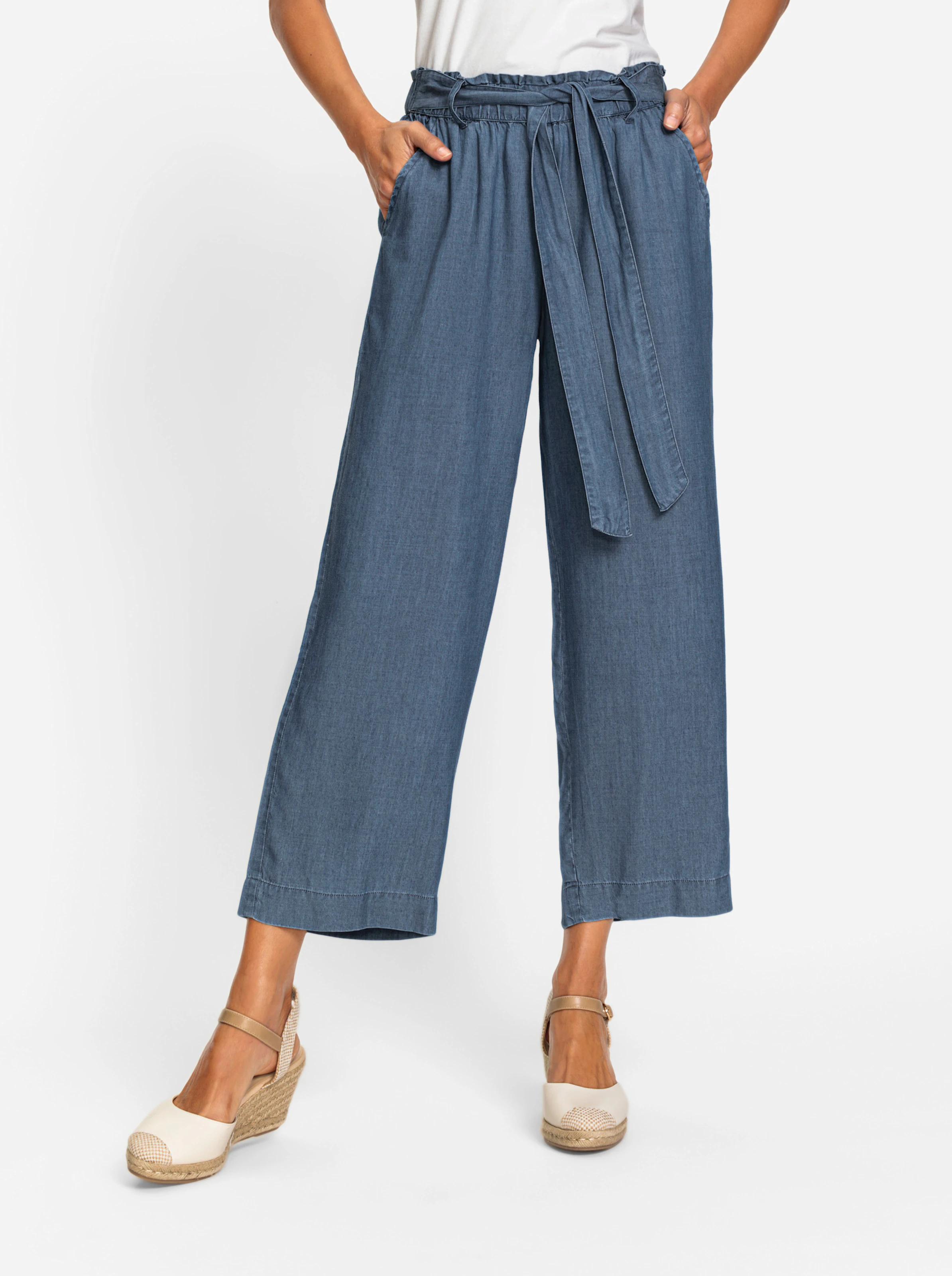 Culotte in jeansblau