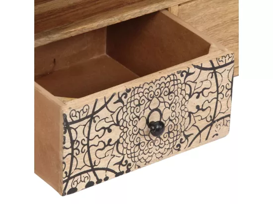 Meuble TV 140x30x40 cm Bois de manguier massif