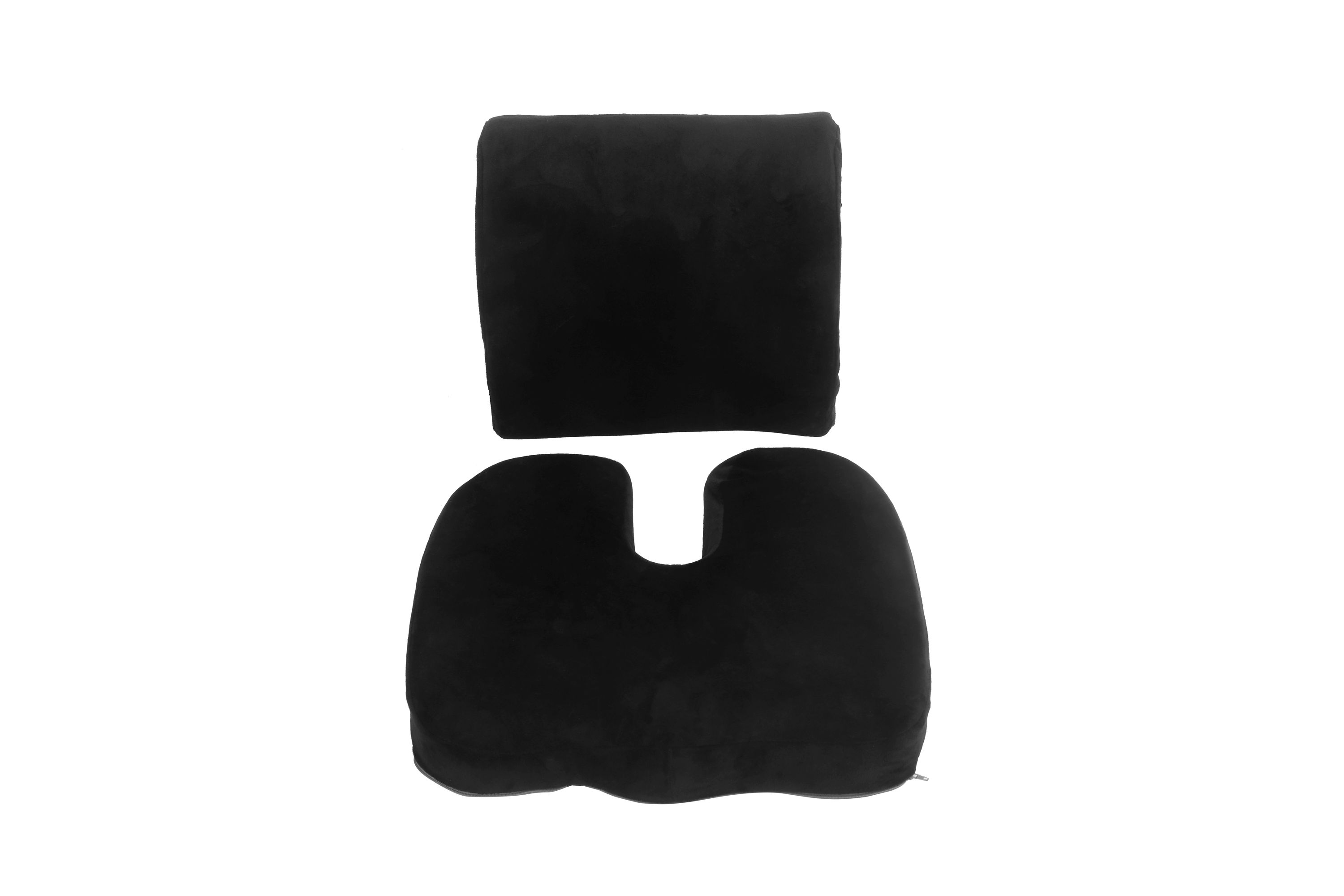Orthopädisches Sitzkissen und Rückenkissen 2er Set schwarz