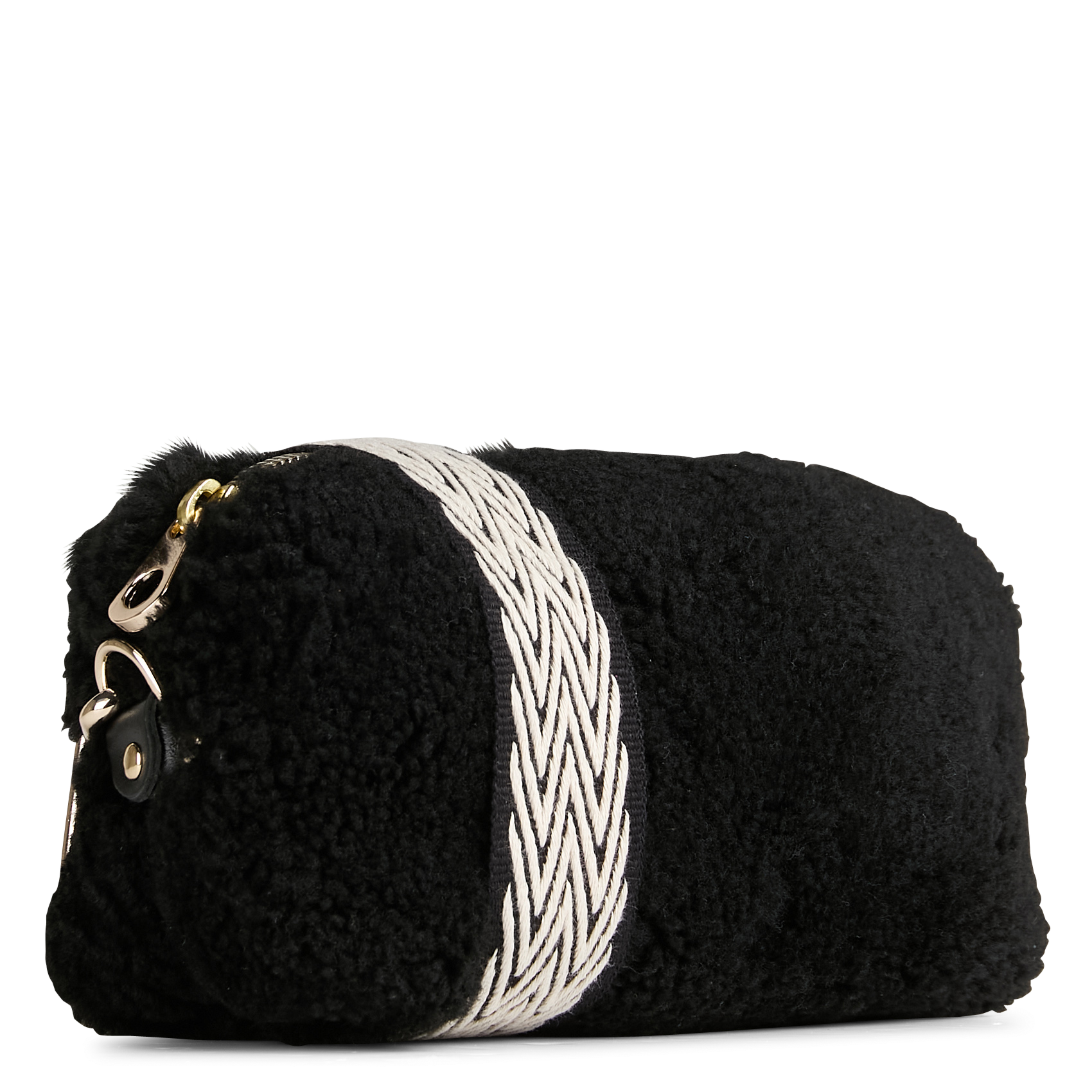 NUAGE - Sac bandoulière en laine de mouton | Noir