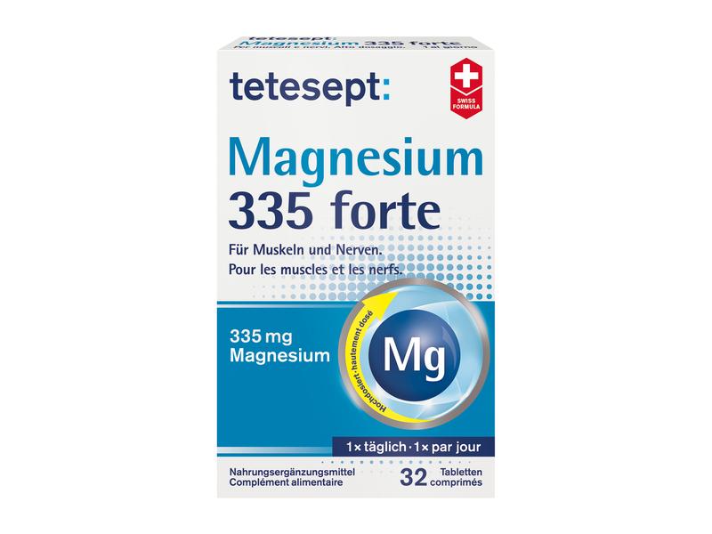 tetesept Magnesium 335 forte 32 Tabletten Nahrungsergänzungsmittel mit Magnesium