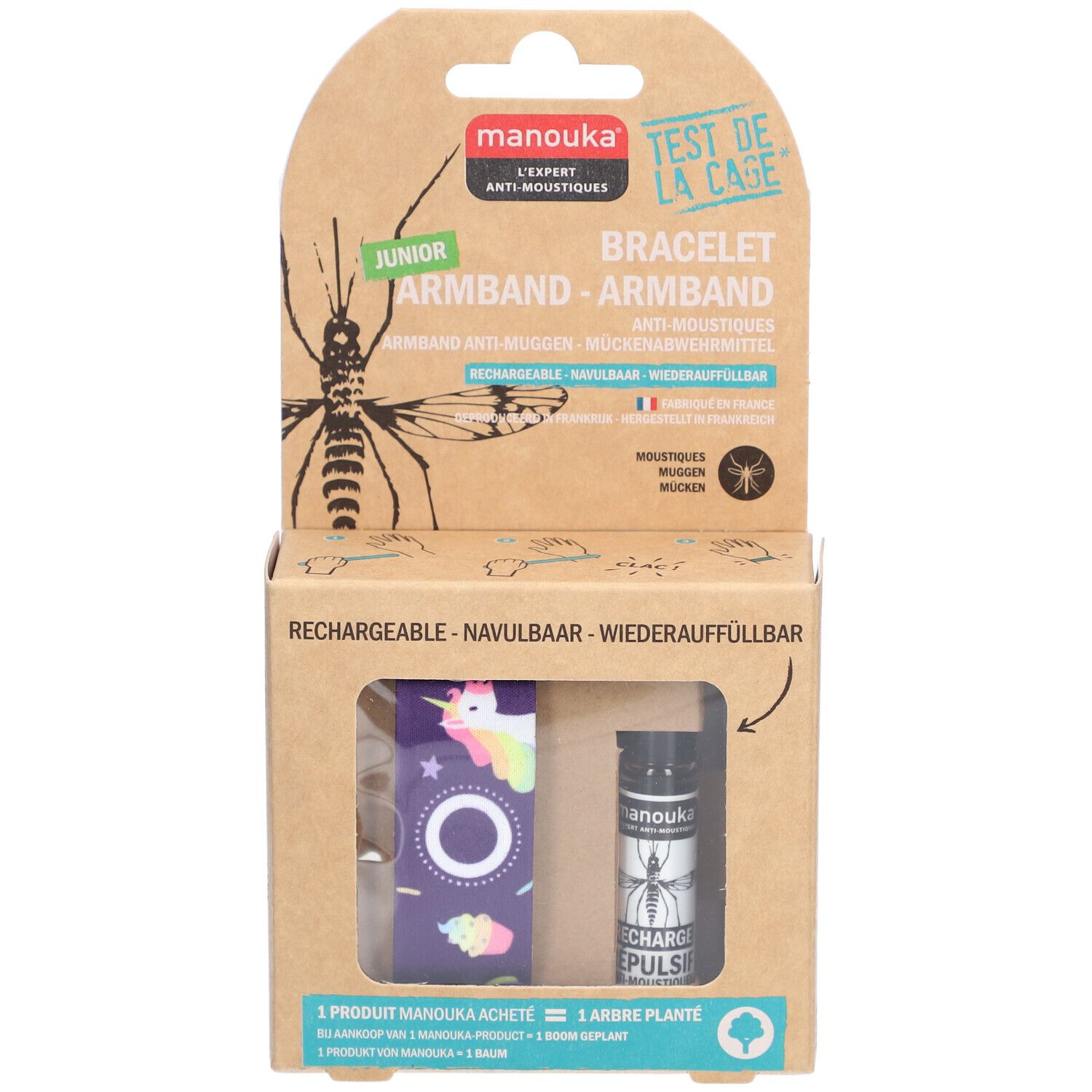 MANOUKA® Mückenschutz Armband Junior Einhorn
