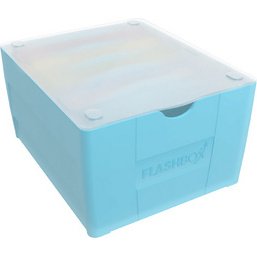 Boîte à fiches 'Flashbox', non équipé, bleu pastel