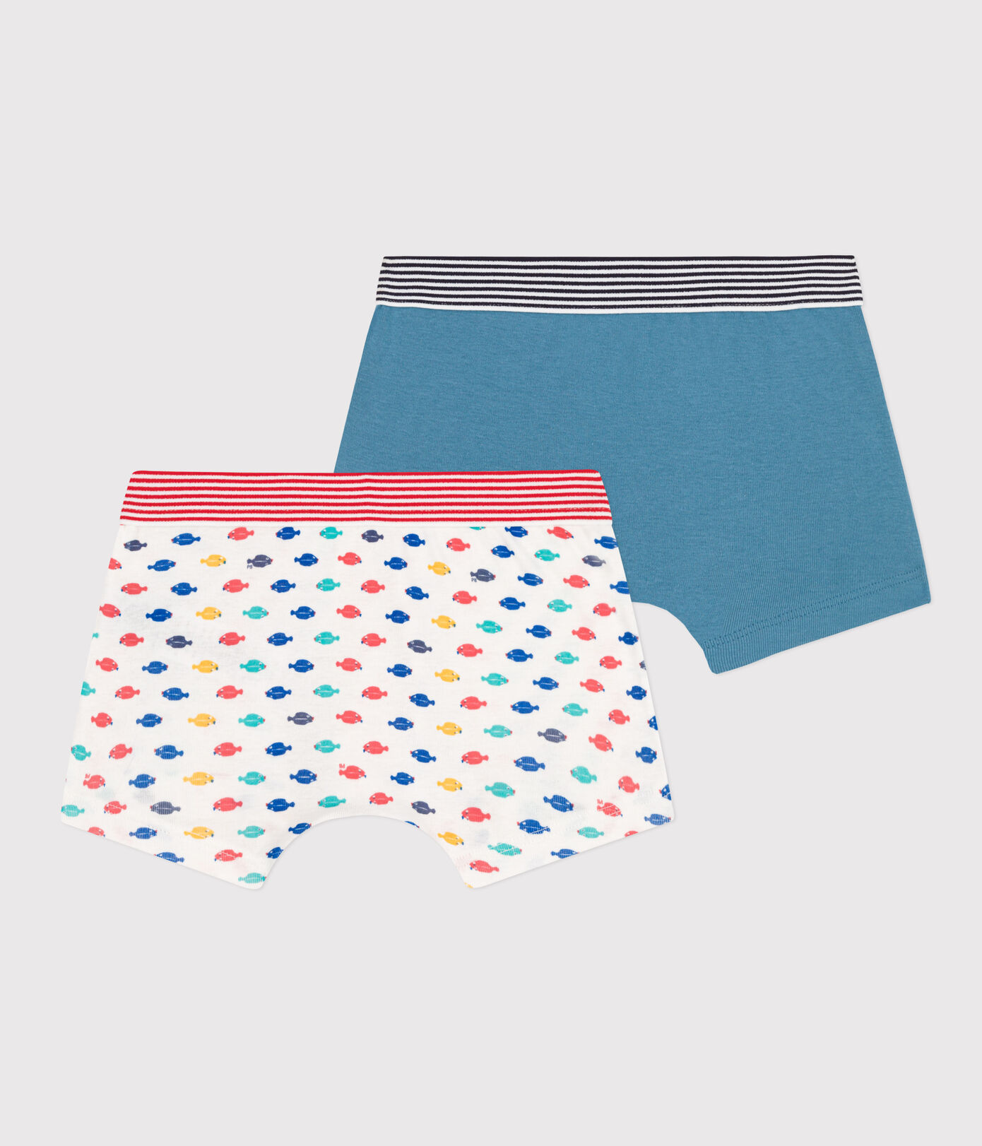 Lot de 2 boxers animaux marins en coton petit garçon