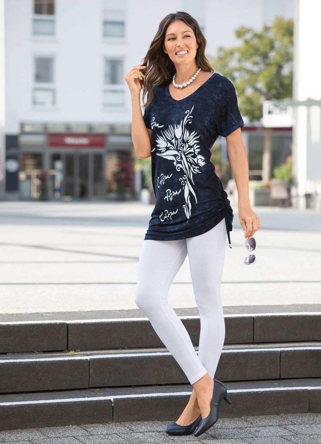 Longshirt in Batik-Optik in 2 Farben