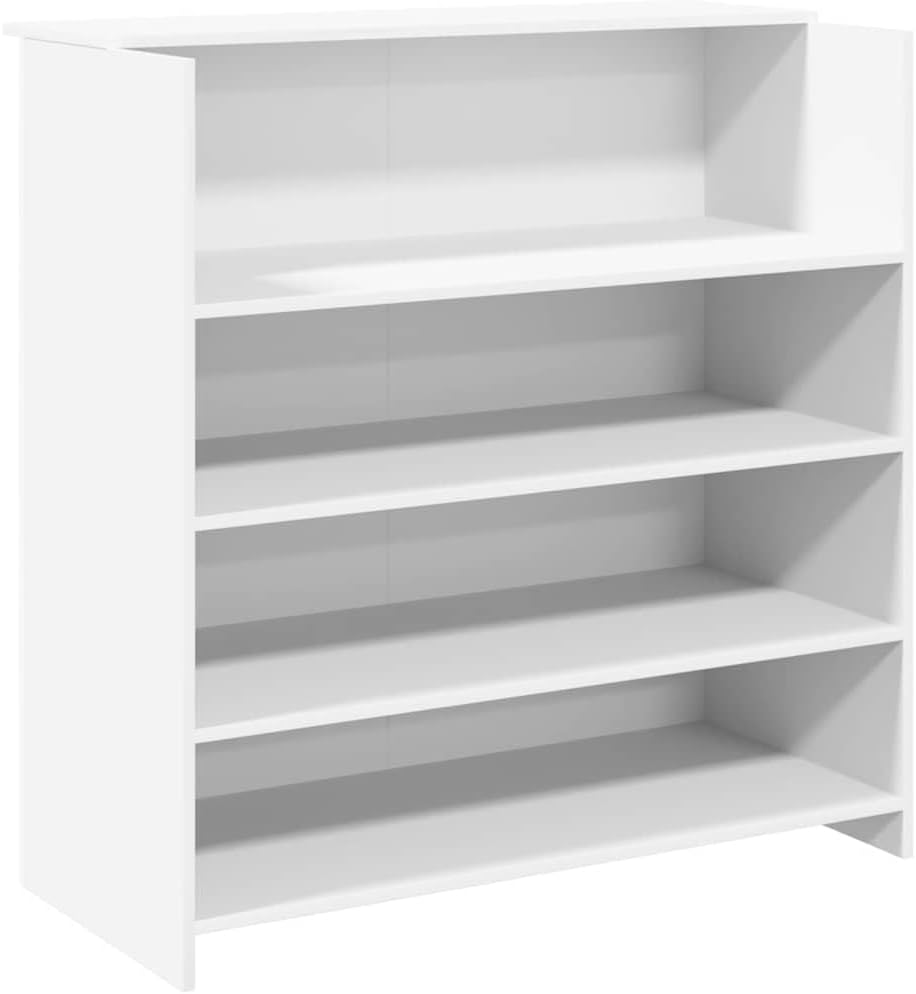 Refined Empfangstheke Salon Kassentheke Empfangstisch Büro Empfangstresen Weiß 100 x 50 x 103,5 cm Holzwerkstoff