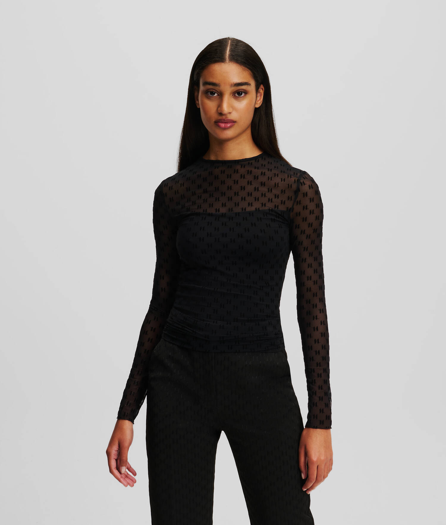 HAUT EN MESH KL MONOGRAM
