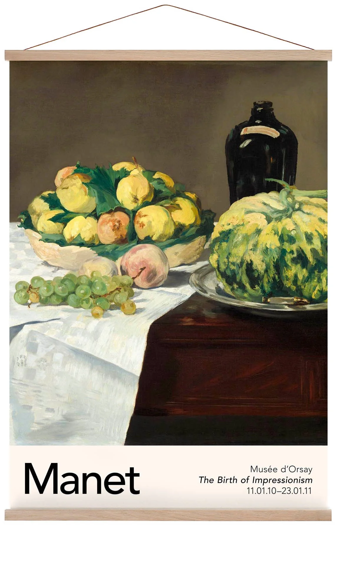 Stillleben mit Melone und Pfirsichen von Manet Ausstellung