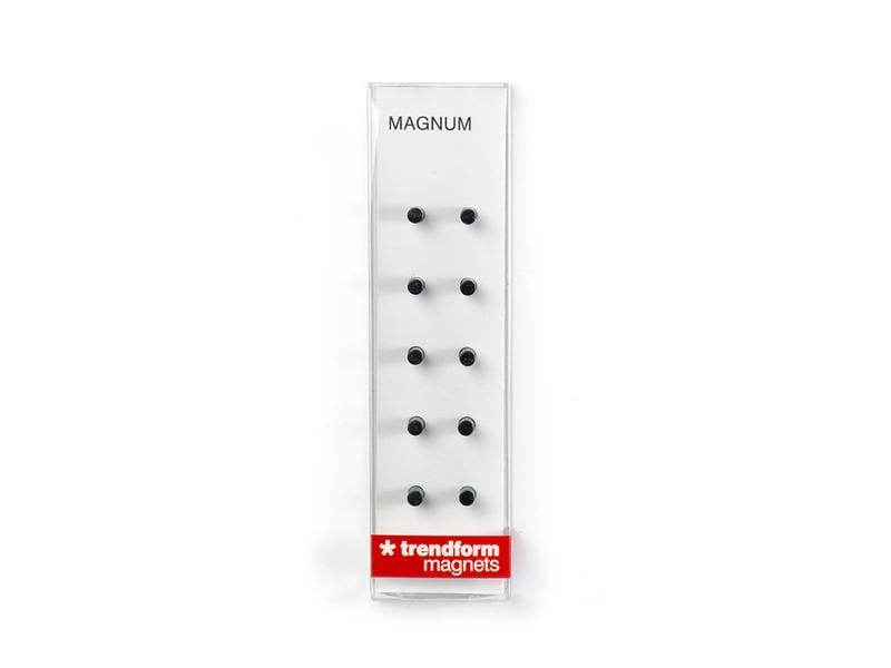 Trendform Haftmagnet Magnum 10er Set , Schwarz Magnete für Ihre Notizen