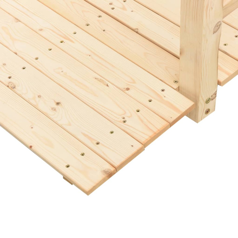 Pont de jardin avec garde-corps 150x67x56cm bois massif épicéa