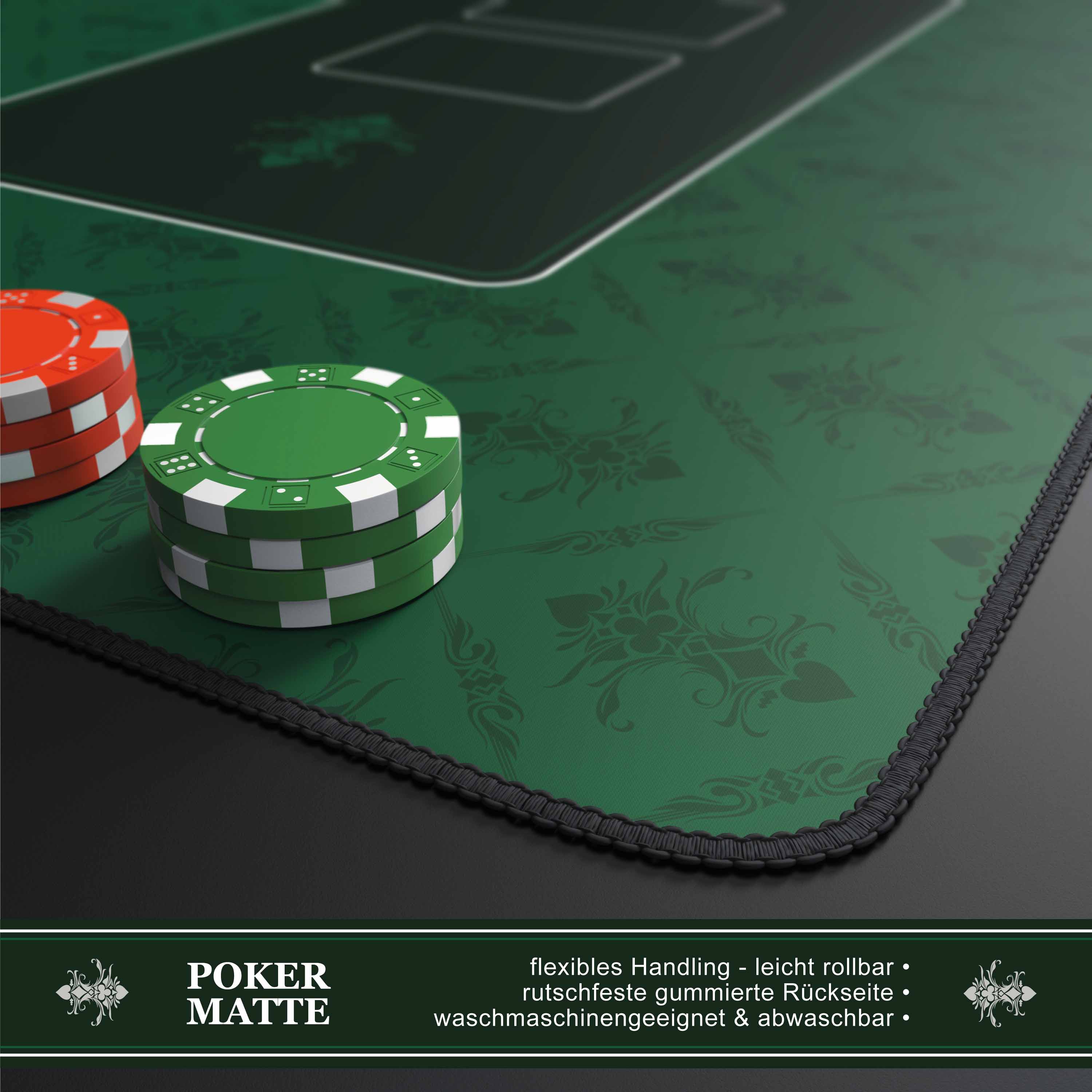CSL Pokermatte XL Tischauflage für Poker 90 x 40cm / Kartenspiel Matte /Pokertisch Auflage