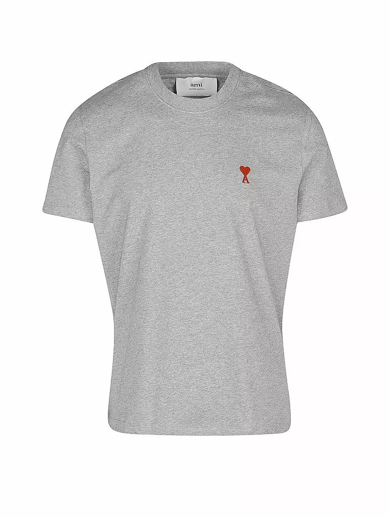 AMI PARIS T-Shirt AMI DE COEUR grau