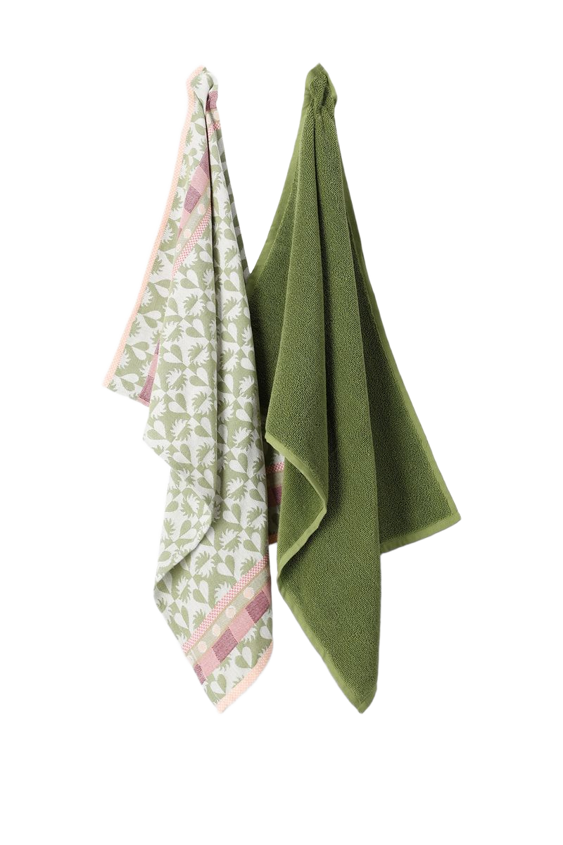 Sissy-Boy Groene handdoek en theedoek