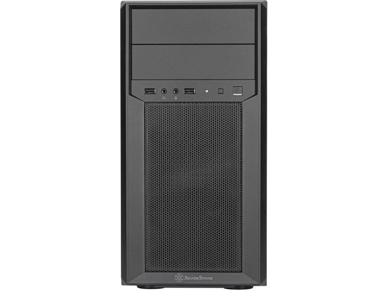 SilverStone PC-Gehäuse Fara 313 Kompaktes Micro-ATX-Tower-Gehäuse mit voller Kompatibilität in Bezug auf Speicherlaufwerke