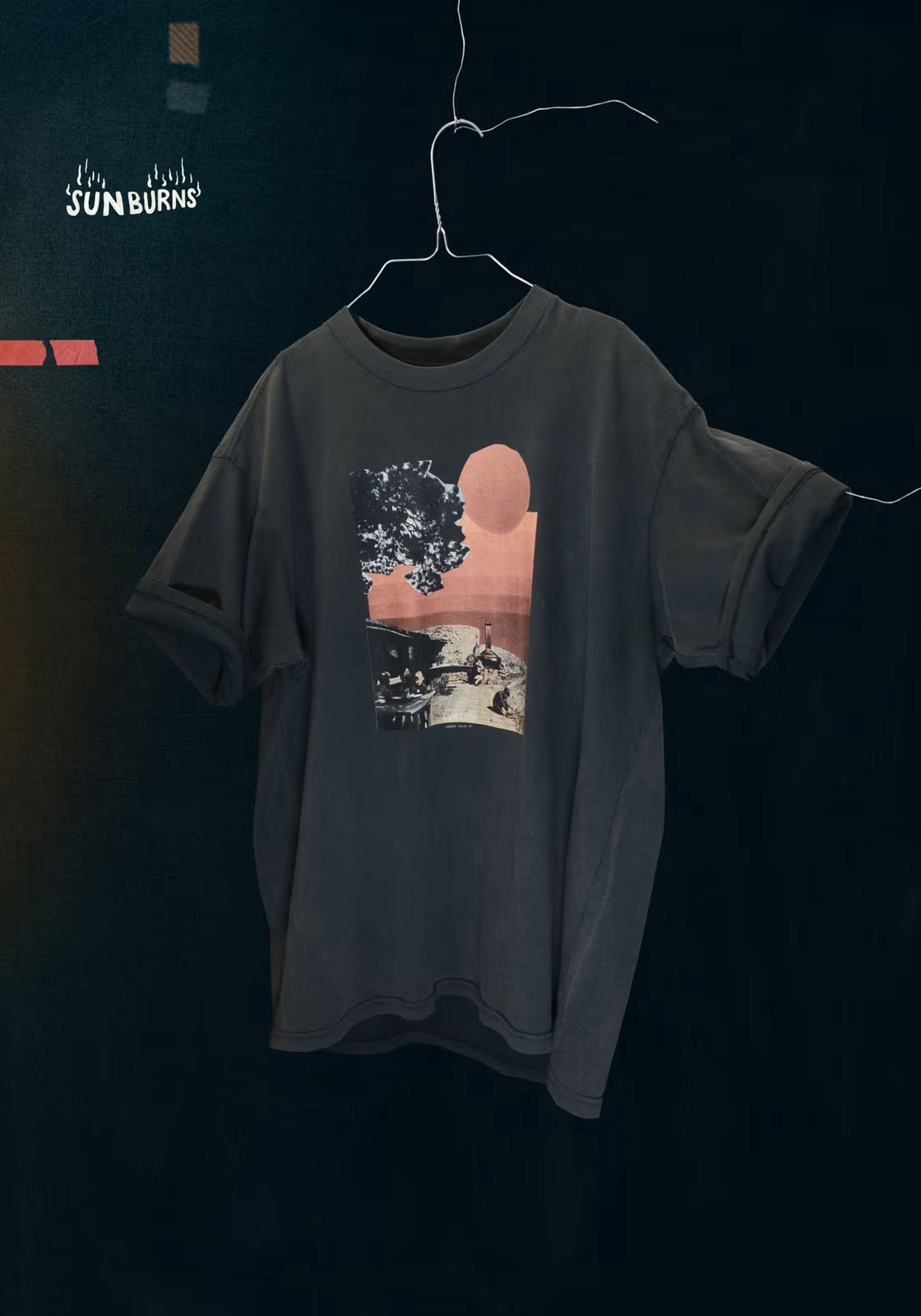 Nudie Jeans T-Shirt Koffe Sunburns Antracite