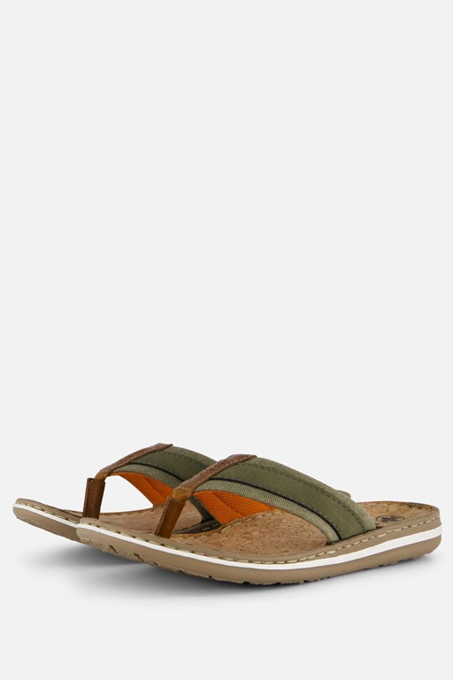 Rieker Ambor Slippers groen Leer