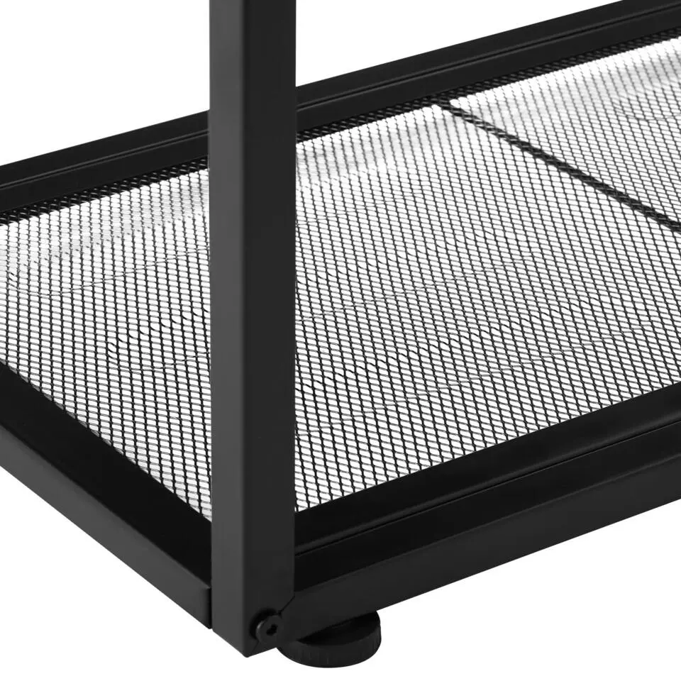 tectake Bijzettafel Halifax 60,5x35,5x60,5cm, Industrieel Hout Donker, Rustiek