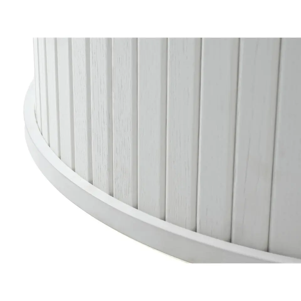 Eettafel Uitschuifbaar Wit - Ø120-167cm - Nola