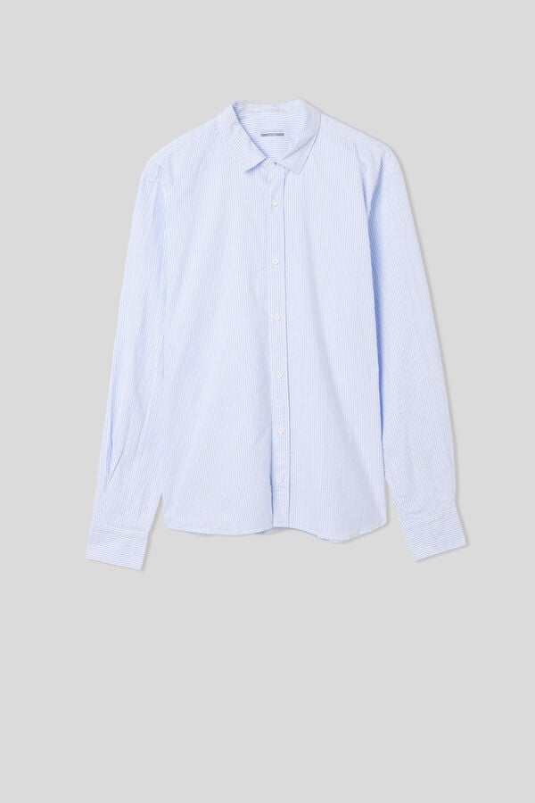 Camisa de tecido listrado