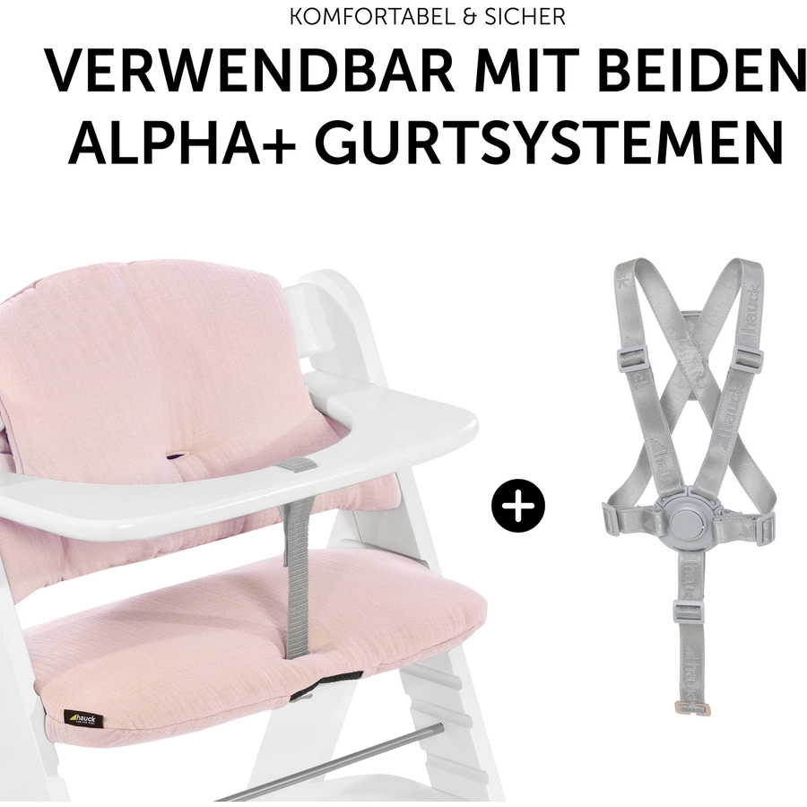 hauck Hochstuhlauflage Select Muslin Rose
