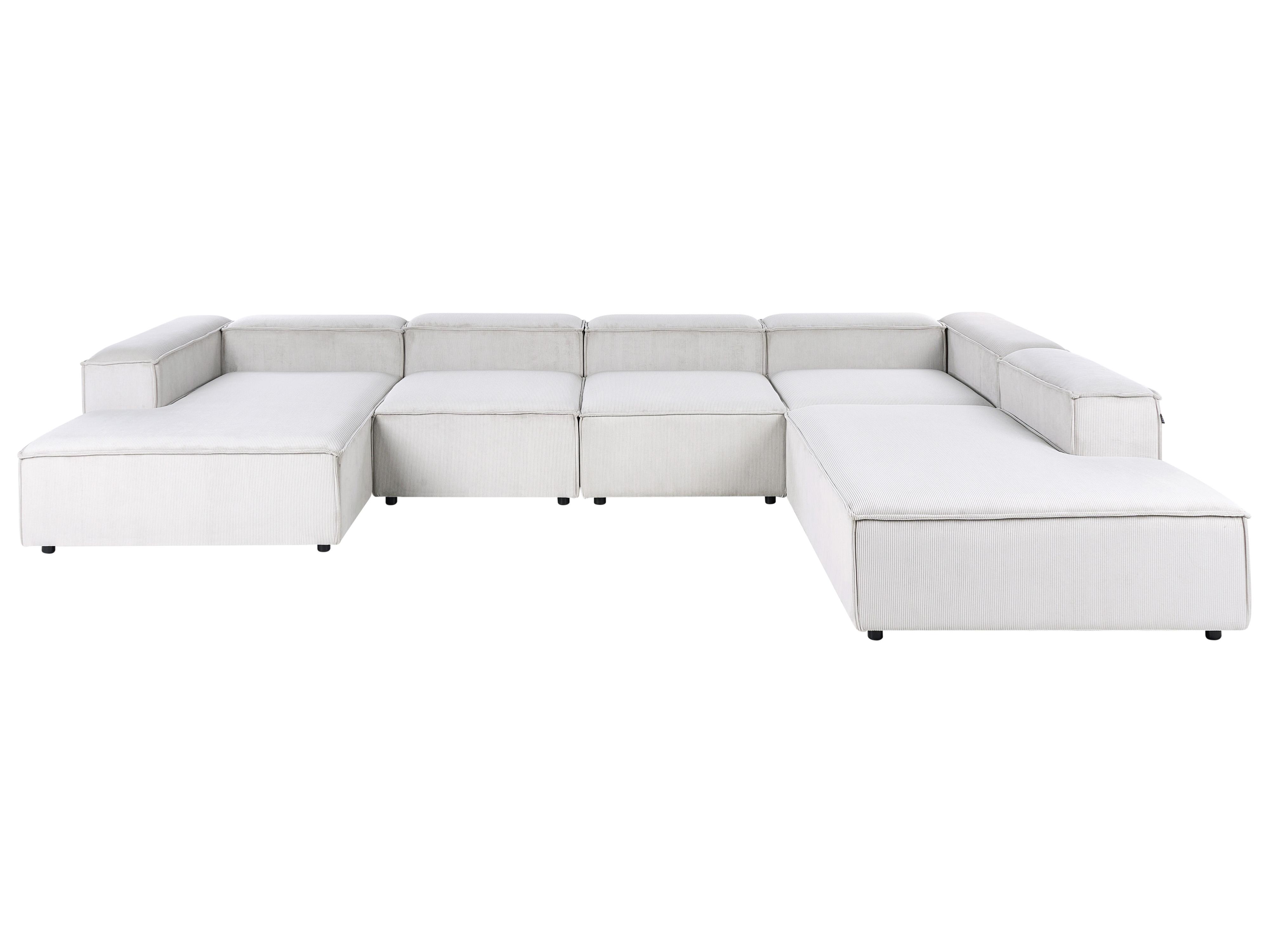 Modulaire hoekbank 5-zits ARDAL Corduroy Gebroken wit linkszijdig