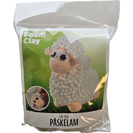 Påske DIY-sæt foam lam - hvid