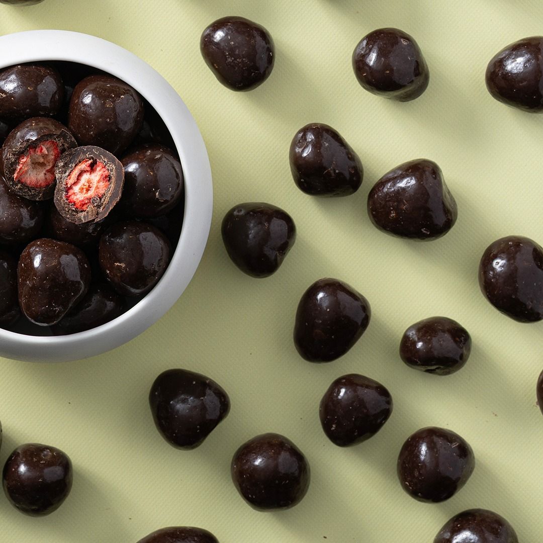 Pure chocolade aardbeien