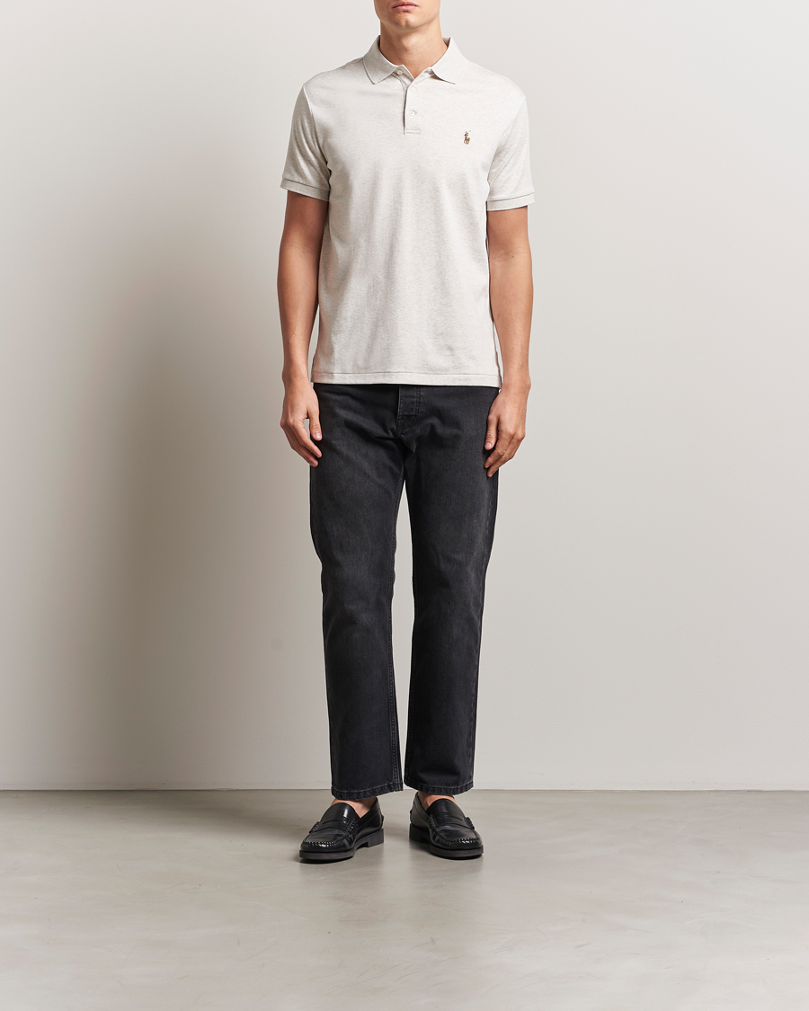 Polo Ralph Lauren Custom Slim Fit Cotton Polo State Heather
